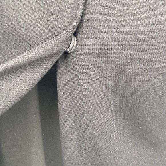 Chico's Women's Long Sleeve Rayon Blend Snap Down Long Coat Jacket Black Size 8 - Picture 5 of 14